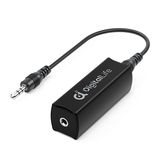 DigitalLife Ground Loop Noise Isolator - 3.5mm TRS Hum Eliminator (GLI-35A)
