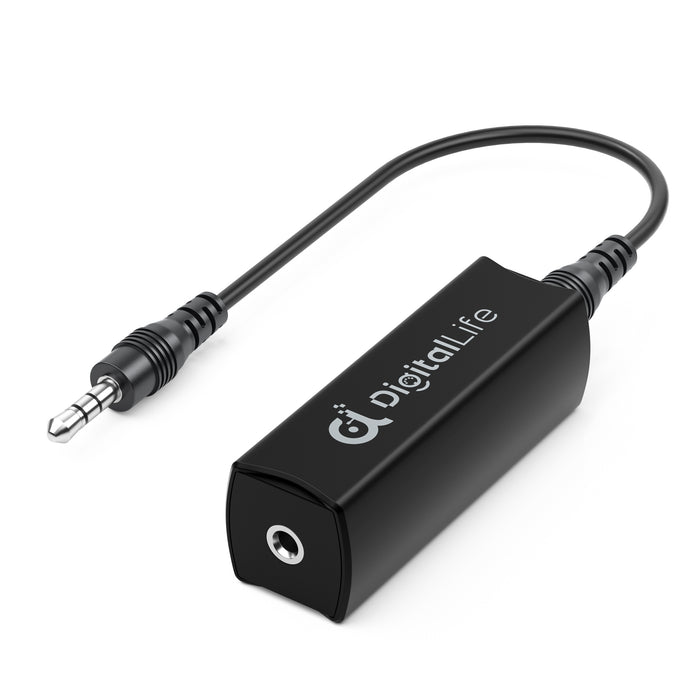 DigitalLife Masseschleifen-Entstörfilter – 3,5 mm TRS Brummschleifen-Unterdrücker (GLI-35A)