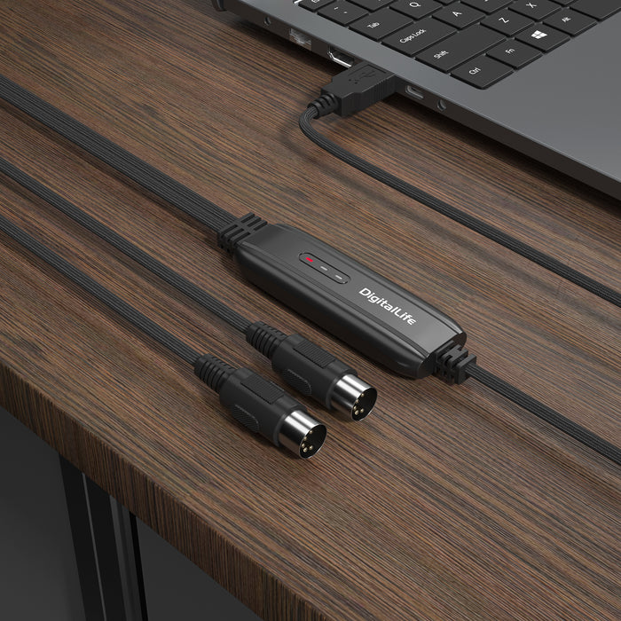 DigitalLife MIDI-A01 | USB MIDI Interface with Indicators