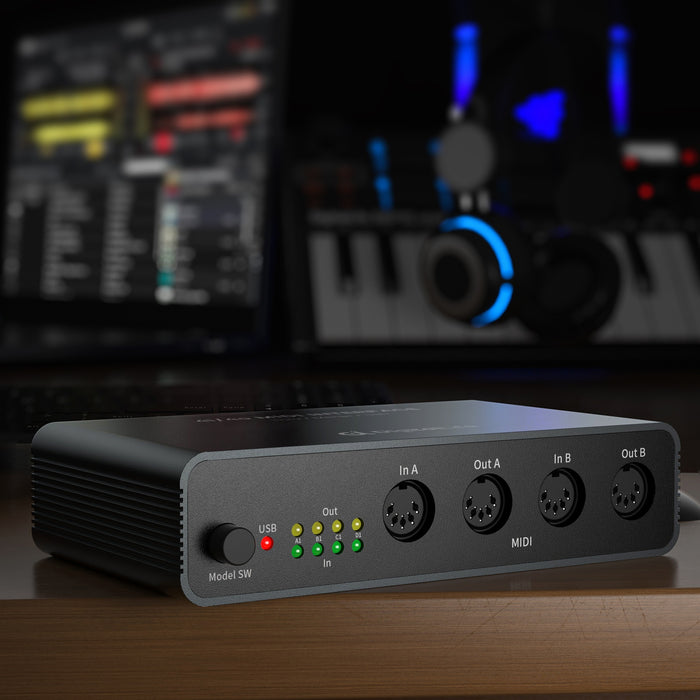 DigitalLife MIDIPHILER-II Multi-Functional 4i/4o MIDI Interface Box