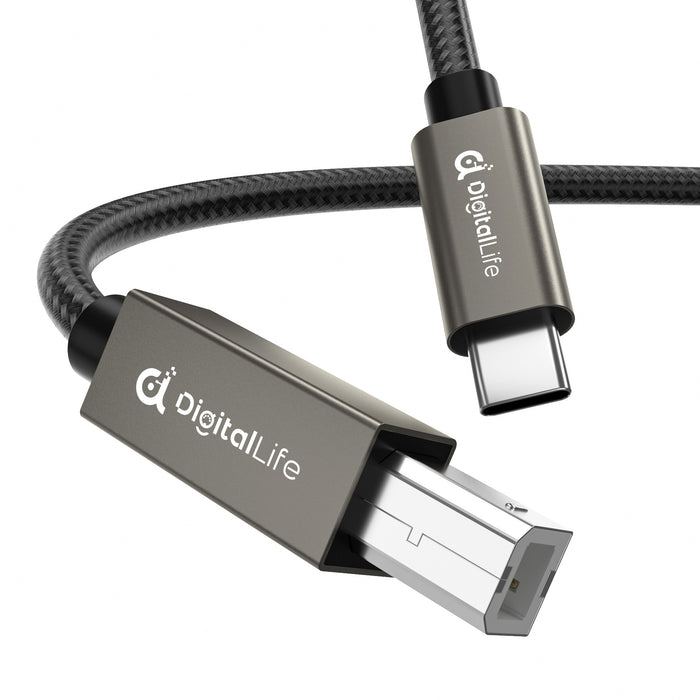 DigitalLife USB-Typ-C-auf-B-MIDI-Interface-Adapterkabel für MIDI-Musikinstrumente (MIDI-CB180-II)