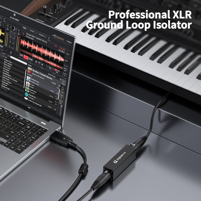 DigitalLife Single-Channel XLR Audio Ground Loop Noise Isolator - Hum Eliminator - Passive, XLR-A600-I, M/F