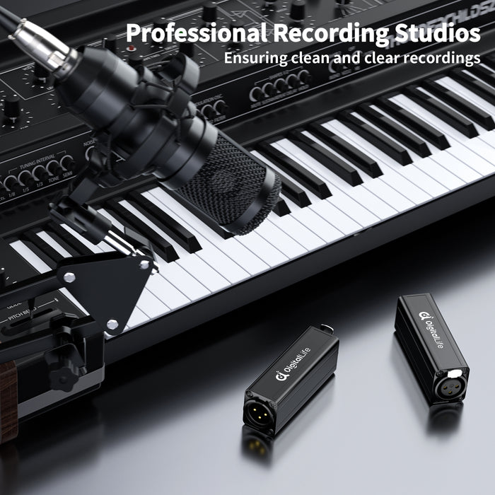 DigitalLife Single-Channel XLR Audio Ground Loop Noise Isolator - Hum Eliminator - Passive, XLR-A600-I, M/F