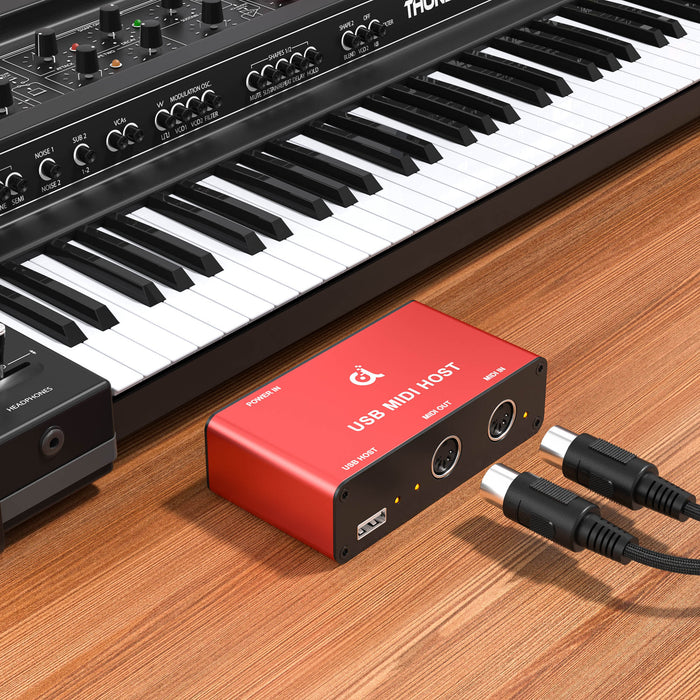 DigitalLife USB MIDI Host Box - UHOST-I-R, 5 Pin DIN MIDI Interface