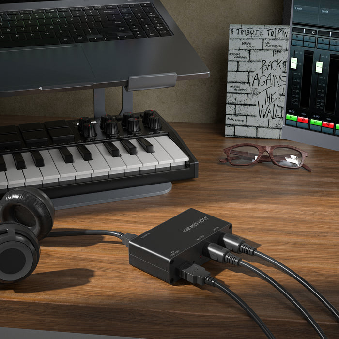 DigitalLife UMH-10 USB-MIDI Host Box – 5-PIN DIN, Metall