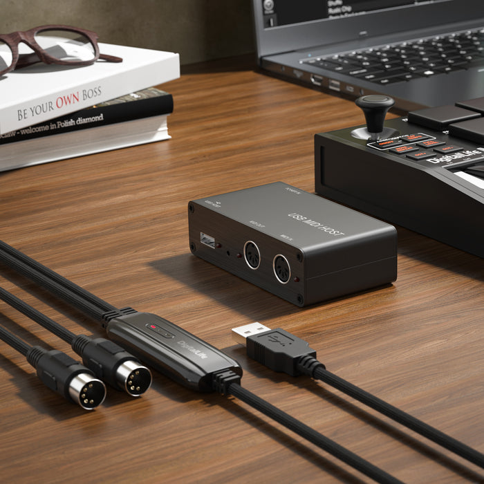 DigitalLife UMH-10 USB-MIDI Host Box – 5-PIN DIN, Metall