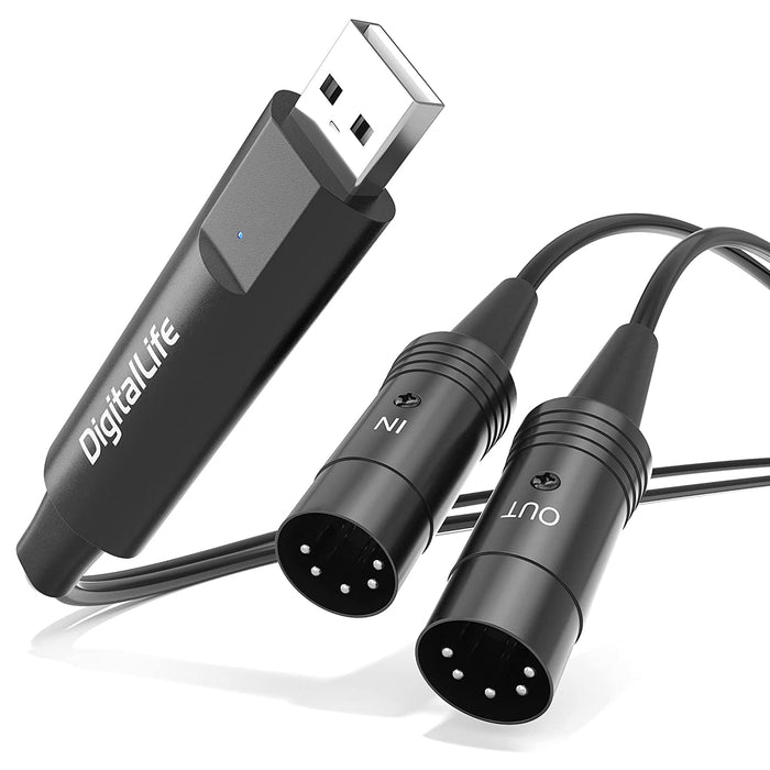 DigitalLife USB-zu-MIDI-Schnittstelle – 5-poliger DIN, BM1003