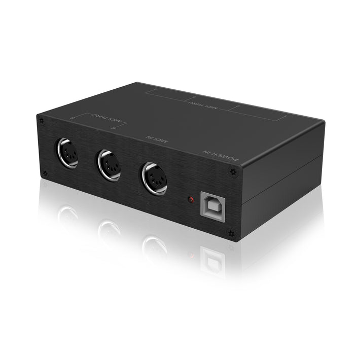 DigitalLife 1-In/6-Out MIDI Thru Box – MIDI-Splitter/Hub, Thru-6